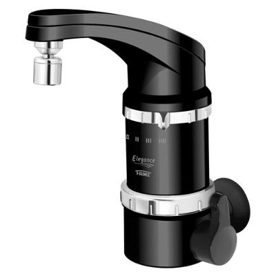 Torneira Elétrica Elegance 4T de Parede Brilhante Preta 110V Fame Brasil