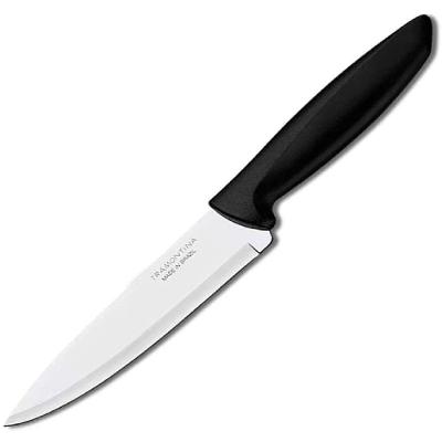 Faca Chef Plenus 23426107 Aço Inox Cabo Polipropileno 7 Pol Preta Tramontina