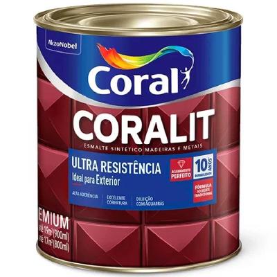 Esmalte Sintético Coralit Ultra Resistência Fosco 900ML Branco Coral