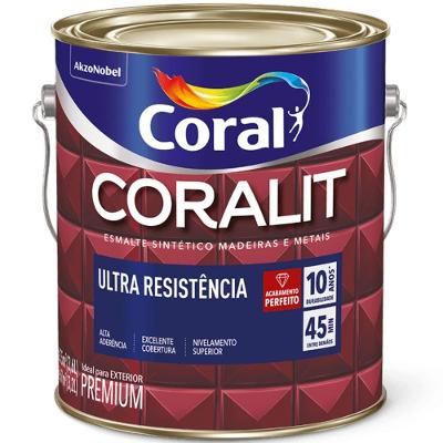 Esmalte Sintético Coralit Ultra Resistência 900ML Vermelho Goya Coral