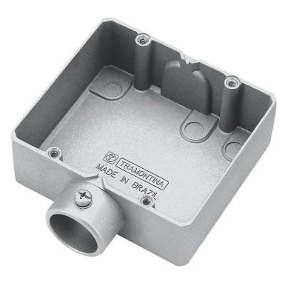 Condulete Duplo Tipo ED Rosca BSP 3-4 Polegadas Alumínio Cinza Tramontina