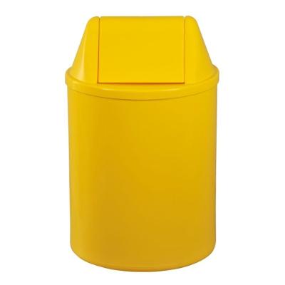Cesto de Plástico EB9AM 12L Tampa Vai e Vem Polipropileno Amarelo JSN