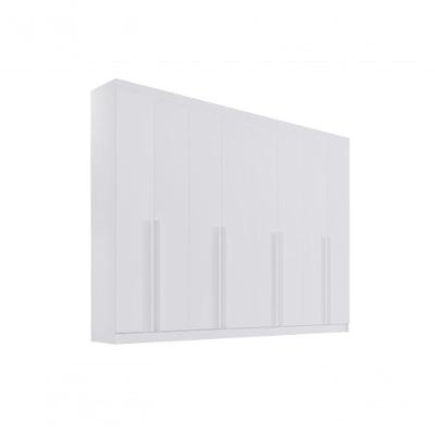 Guarda Roupa Casal Daymont 8 Portas de Bater 8 Gavetas MDF Branco D'Doro Móveis