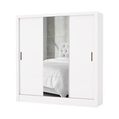 Guarda Roupa Solteiro Santiago Plus 3 Portas 2 Gavetas MDP Branco Carioca Móveis