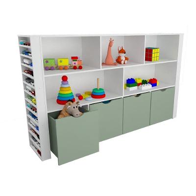 Organizador Infantil Brinquedos Adhara MDF 15mm 205cm Verde Woodcore