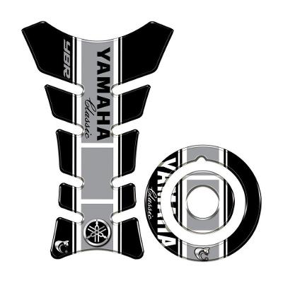 Kit Protetor Tanque Bocal Cinza Yamaha YBR Classic Vinil Resinado