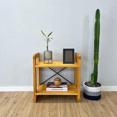 Mesa de Cabeceira Linea Madeira Pinus Nozes Artfactory Design