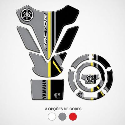 Kit Protetor de Tanque e Bocal Resinado Factor DX 2025-2026 Cinza Yamaha