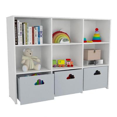 Estante de Nichos Nuvem Scott 170CM com Baús em MDF Woodcore