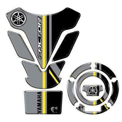 Kit Protetor Tanque e Bocal Resinado Yamaha Factor DX 2025-2026 Cinza