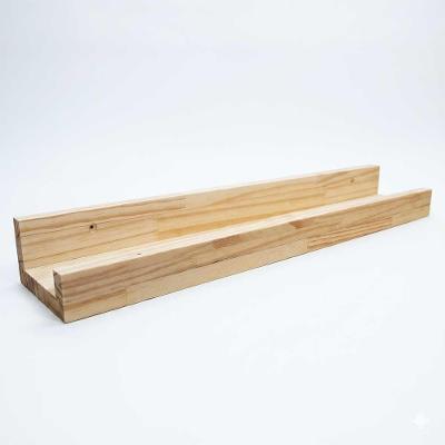 Prateleira de Parede Calha 60CM Madeira Pinus Parafuso Natural Artfactory Design