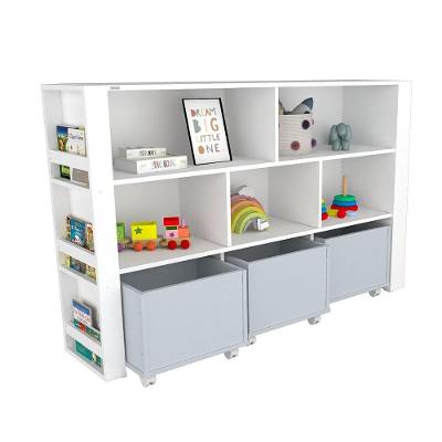 Organizador Baú Porta Carrinhos Nicolau MDF 15mm 140cm Branco Woodcore