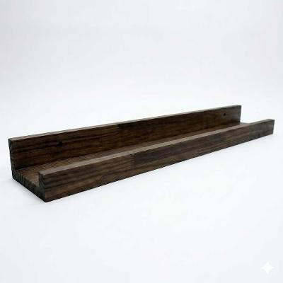 Prateleira de Parede Calha Madeira Pinus 90cm Tabaco Artfactory Design
