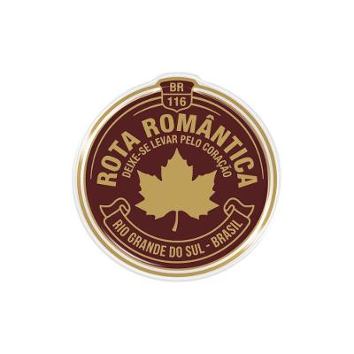 Adesivo Resinado Rota Romantica BR 116 RS Brasil Alto Relevo 3D Preto