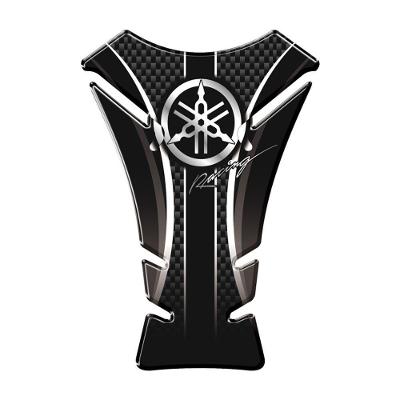 Adesivo Protetor de Tanque Moto Resinado Carbono Preto Universal Yamaha
