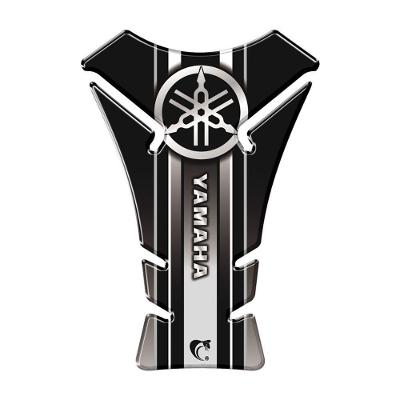 Adesivo Protetor de Tanque Resinado 3D Preto para Motos Yamaha