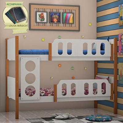 Beliche Solteiro Onix com Lousa Mágica Infantil MDF Branco Mel