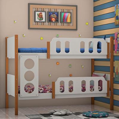 Beliche Infantil Onix Solteiro MDF Branco com Mel Divaloto Móveis