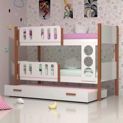 Beliche Infantil Onix com Cama Auxiliar MDF Branco Divaloto Móveis