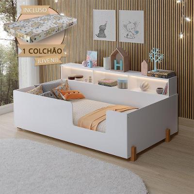 Cama Infantil Doçura com Nicho Colchão Branco 150cm