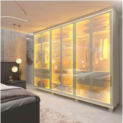 Guarda Roupa Casal Imperatriz 6 Portas de Bater 4 Gavetas MDF Off White Gelius Móveis
