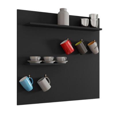 Painel Cantinho do Café Cássia 68CM MDP 2 Prateleiras Preto Casah