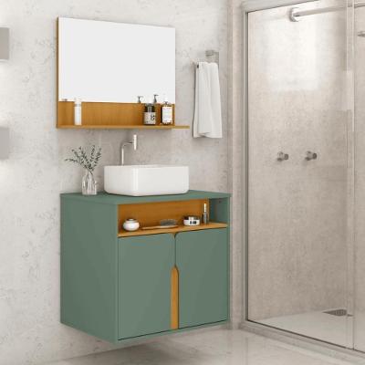 Kit Banheiro Nezha 2 Portas 1 Prateleira MDP 60CM Pistache Casah