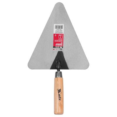 Colher de Pedreiro MTX 8621155 Aplicar e Distribuir Argamassa Lâmina Aço Ferramenta Cabo Madeira MTX