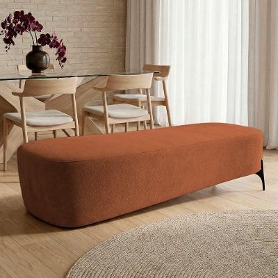 Puff Recamier Orgânico Lavie Premium Suede Terracota Desk Design