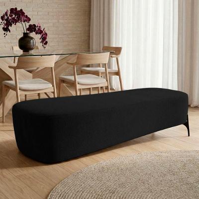 Puff Recamier Lavie Premium 140CM Bouclê Madeira Preto Desk Design
