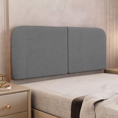 Cabeceira Painel Aira Casal 140cm Dobrável Linho Cinza Escuro Desk Design