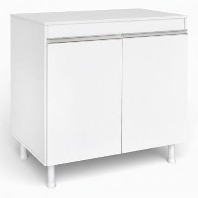 Balcão Gabinete Lux 2 Portas MDF 79CM com Tampo Branco Desk Design