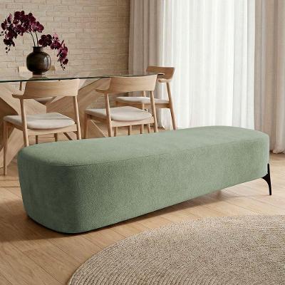 Puff Recamier Orgânico Lavie Premium Bouclê Verde Menta Desk Design
