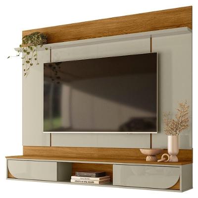 Painel Suspenso TV 65" Aura 2 Portas 182CM MDP Cumaru Opala Madetec Móveis