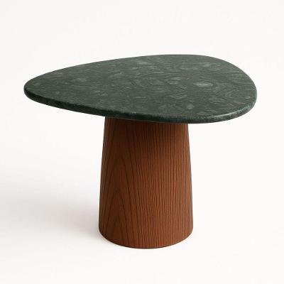 Mesa de Jantar Tríon Orgânica Mármore Guatemala 100x103CM Linn Design Decor