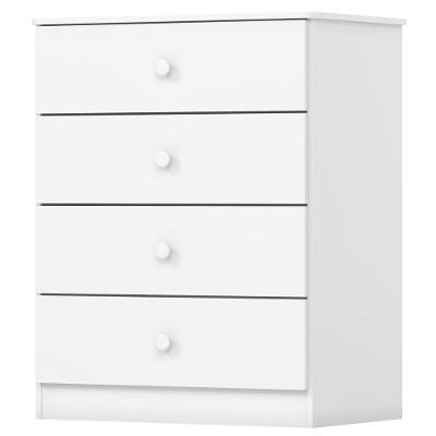 Cômoda Infantil Labirinto 4 Gavetas MDP Puxador ABS Branco Móveis Henn