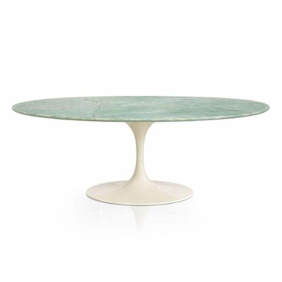 Mesa de Jantar Saarinen Oval da Vinci 6 Lugares Mármore 120x80CM Off White Saarinen