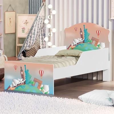 Mini Cama Infantil Volta ao Mundo com Colchão MDF Branca Casah