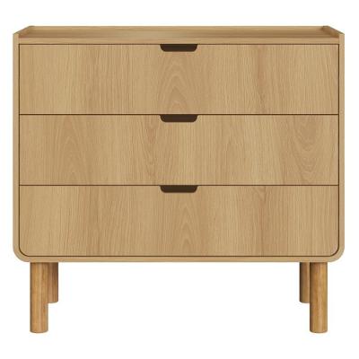 Cômoda Aura 28103 3 Gavetas MDP Puxador Usinado Amadeirado Artesano Móveis