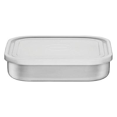 Pote Quadrado Freezinox Aço Inox Tampa Plástica 0,8L 16 cm Tramontina