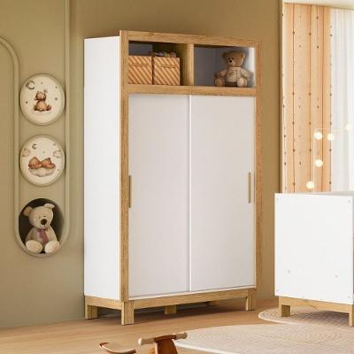 Guarda Roupa Solteiro 2 Portas de Correr 2 Gavetas MDF Branco Casah