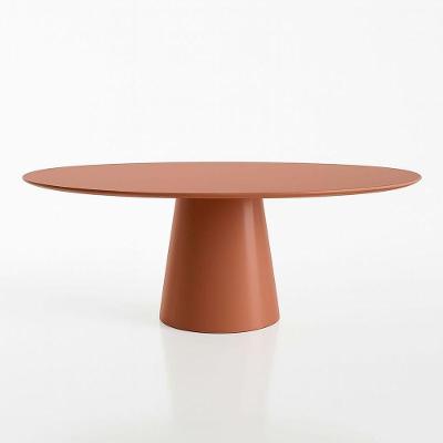 Mesa de Jantar Cone Oval 6 Lugares MDF Terracota Linn Design Decor