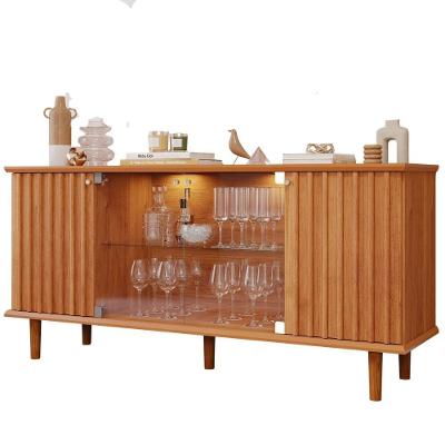 Buffet Balcão Janice 4 Portas MDF Iluminação LED Cinamomo Milani Movelaria