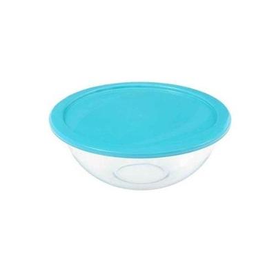 Tigela Plus com Tampa Plástica Armazenamento Vidro Capacidade 3L Uso Doméstico Marinex