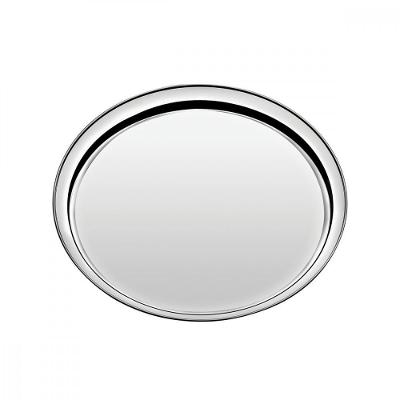 Bandeja Service Redonda em Aço Inox 35CM Brilho para Servir Tramontina