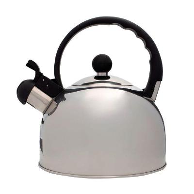Chaleira AJ10129 Ferve Agua 2L Aco Inox Apito Sonoro Alca Anatômica Cozinha Inox Mimo