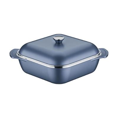 Caçarola Quadrada Lyon Alumínio Forjado Antiaderente Starflon Azul 5,5L Tramontina