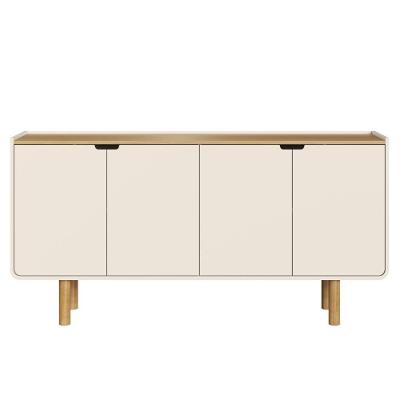Buffet Balcão Hanover 4 Portas MDP Pés Madeira Maciça Off White Artesano Móveis