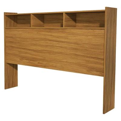 Cabeceira Casal Melissa 3 Nichos MDF 145CM Fixação no Box Nature Milani