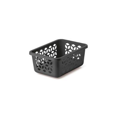 Cesto Organizador com Tampa 1,5L Polipropileno Compacto Preto UZ